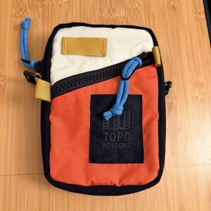 Topo Designs Small Accessory Pouch Crossbody Orange Multicolor